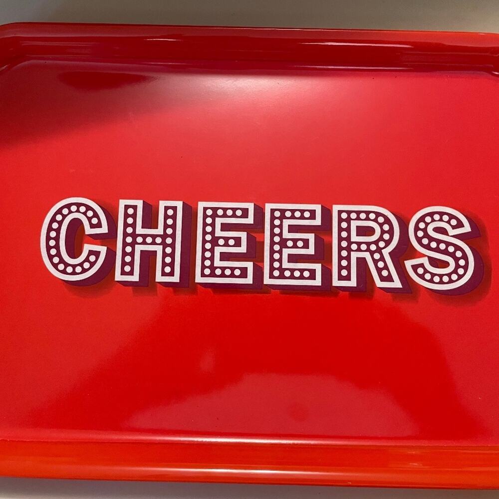 Ashland Cheers red plastic serving tray  11 x 7.8